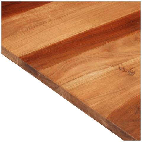 Piano Tavolo in Legno Massello di Acacia 25-27 mm 70x90 cm - Foto 8