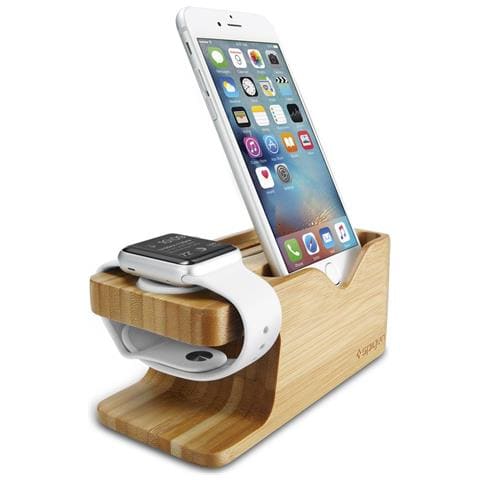 Apple watch stand Apple watch wood stand 2 in 1 bamboo charging docking station for Galaxy Note 7 / iphone 7 / 7 plus iphone 6s 6 SE 5s 5 plus - Foto 1