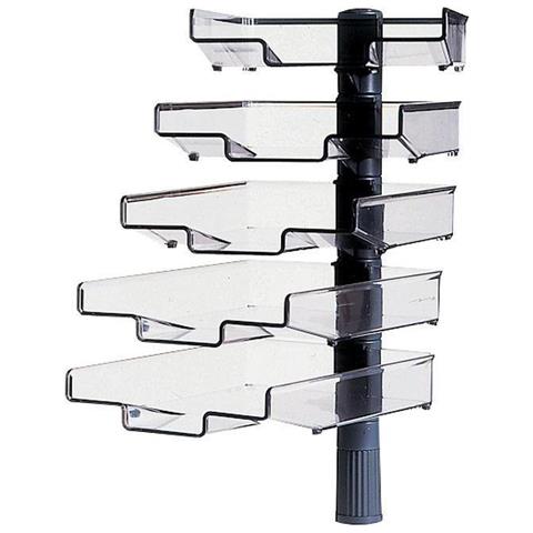 41-5035.004 scaffale Scaffale angolare Supporto sospeso Nero, Trasparente - Foto 1