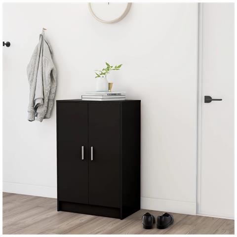 Scarpiera Nera 60x35x92 cm in Truciolato - Foto 2