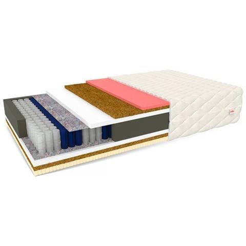 Materasso A Molle Insacchettate Claus 140 X 200 - H4 Rigido - Schiuma Resilience Black, Visco Memory, Lattice, Cocco - Foto 1