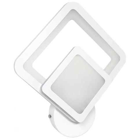 Applique Led A Forma Di Rombo In Vetro Lampada 12 W Da Parete Luce Calda 3000k - Foto 2