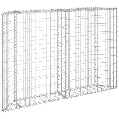 Gabbione Letto Rialzato Trapezio Acciaio Zincato 150x20x100 cm - Foto 1