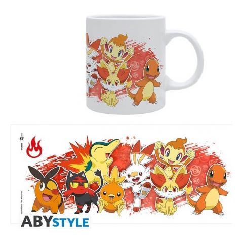 Pokemon Mug ""fire Starters White"" - Tazza Con Pokemon Di Tipo Fuoco Bianca - 320 Ml - - Foto 1