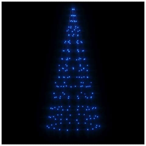 Illuminazione Albero Di Natale Su Pennone 200led Blu 180cm - Foto 2