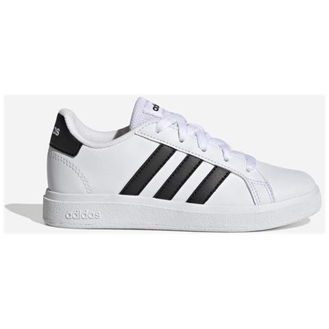 Gw6511 Grand Court Sneakers Pelle Bianco Unisex Bianco 39 1/3 - Foto 1