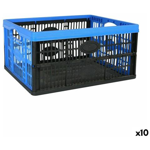 Scatola Pieghevole Con Manici Tontarelli Voilà Azzurro 47,5 X 35 X 23,6 Cm (10 Unità) - Foto 1