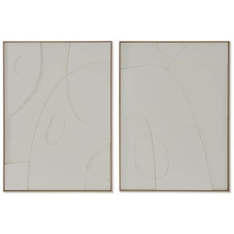 Quadro Home Esprit Astratto Scandinavo 75 X 4 X 100 Cm (2 Unità) - Foto 1