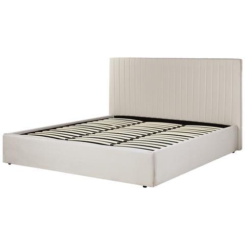 Letto Contenitore Tessuto Beige 180 X 200 Cm Vion - Foto 7