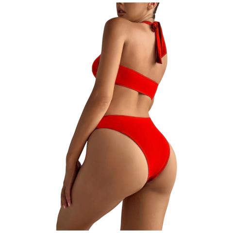 Costume Da Bagno Per Donna Pethuel Bikini A Tre Punte Yy-0512-211 Rosa Rossa - Foto 1