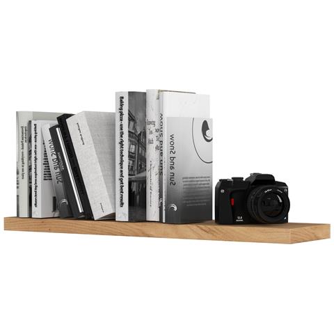 Mensola a muro PS4, 80x20x3,2 cm, Colore Sonoma Quercia - Foto 2