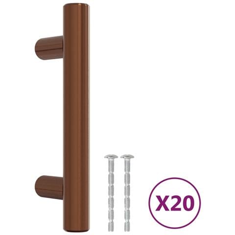 Maniglie per Mobili 20 pz Bronzo 64 mm in Acciaio Inox - Foto 2