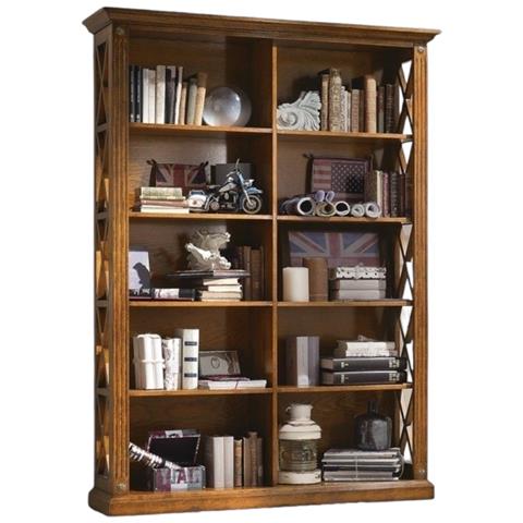 Libreria Classica 10 Ripiani In Legno Bassano 133x40x191 - Foto 1