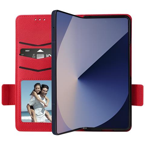 Custodia Per Galaxy Z Fold6 Portafoglio Linguetta Magnetica Cinturino - Foto 5