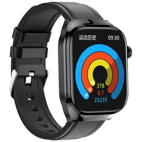 Orologio Intelligente, Ecg, Frequenza Cardiaca, Pressione Sanguigna, Sonno, Contapassi, Cinturino In Pelle Black - Foto 2