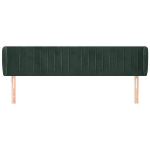 Testiera Ad Orecchio Verde Scuro 183x23x78/88 Cm In Velluto - Foto 3