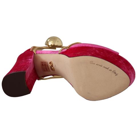 Scarpe Sandali Cinturino Alla Caviglia Cristallo Velluto Rosa - Eu3... - Foto 5