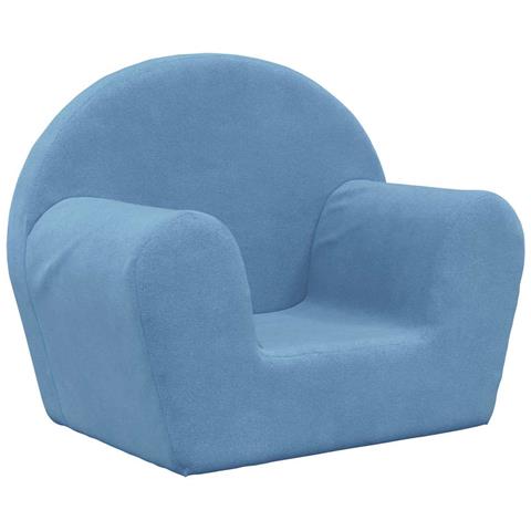 Divano Per Bambini Blu In Morbido Peluche - Foto 2