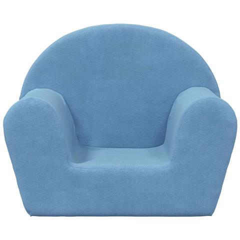Divano Per Bambini Blu In Morbido Peluche - Foto 3