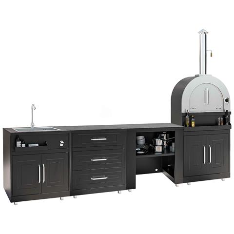 Cucina Esterna A 4 Elementi Con Forno Per Pizza - Foto 1