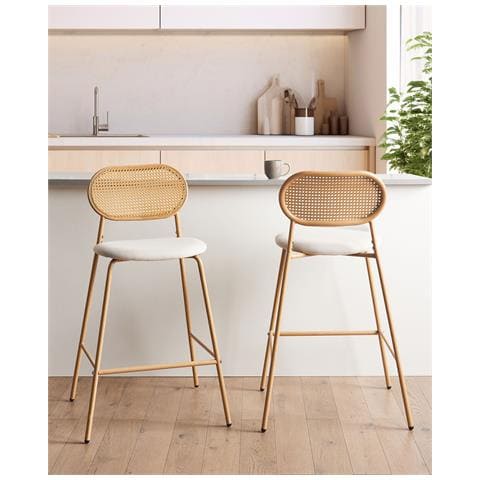 Set Di 2 Sedie Alte Adaver Marrone Chiaro - Foto 1