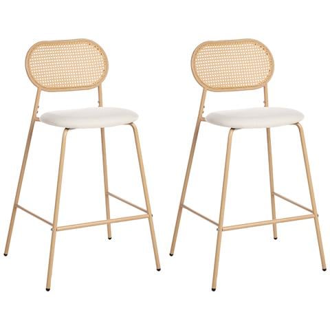 Set Di 2 Sedie Alte Adaver Marrone Chiaro - Foto 2