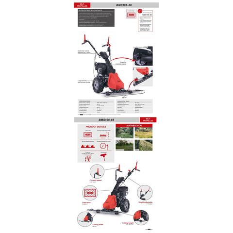 Motofalciatrice A Scoppio 196 Cc 4200 W 5.7 Hp Bms196-88 - Foto 8