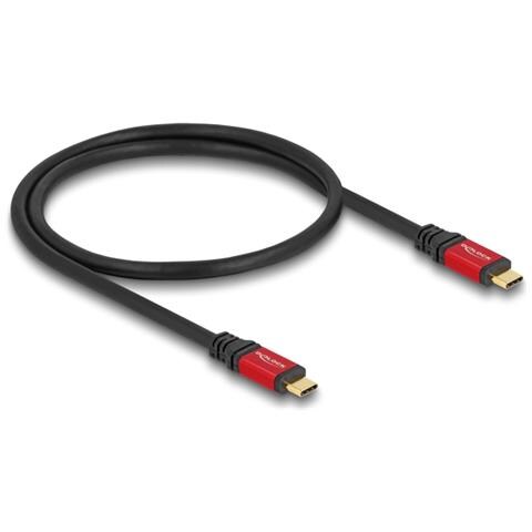 Cavo USB 20 Gbps USB Type-C maschio per maschio PD 3.0 100 W E-Marker 0,5 m metallo rosso - Foto 1