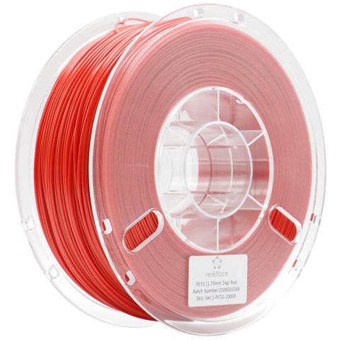 RF-4738596 materiale di stampa 3D Polietilene Tereftalato Glicole (PETG) Rosso 1 kg - Foto 1