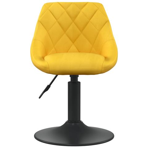 Sedie Da Pranzo Girevoli 4 Pz Giallo Senape In Velluto - Foto 3