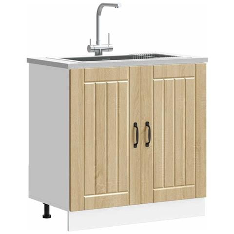 Mobile Base Lavello Lucca Rovere Sonoma In Legno Multistrato - Foto 3