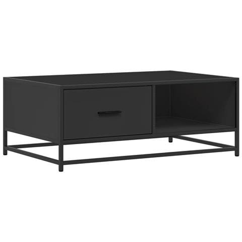 Tavolino Salotto Nero 90x57x35 Cm In Truciolato E Metallo - Foto 2