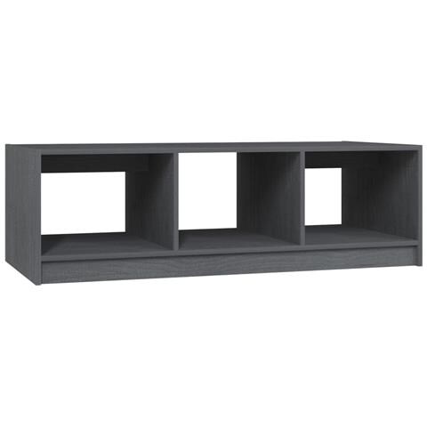 Lusso Casadino - Tavolino Da Salotto Grigio 110x50x34 Cm Legno Massello Di Pino - Foto 1