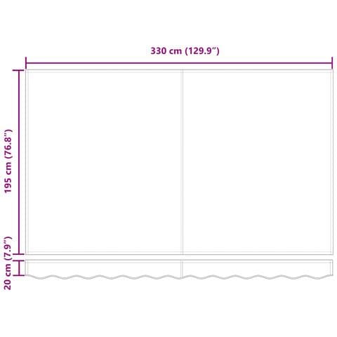 Tessuto di Ricambio per Tenda da Sole per Telaio 3.5x2 m Beige - Foto 8