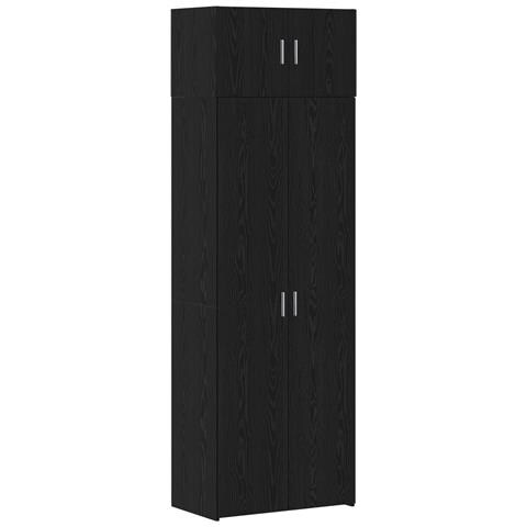 Mobile per Ripostiglio Rovere Nero 70x42,5x225 cm Legno Ingegnerizzato - Foto 1