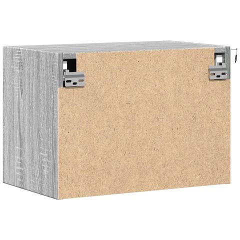 Comodini a Parete con luci LED 2 pz Grigio Sonoma - Foto 9