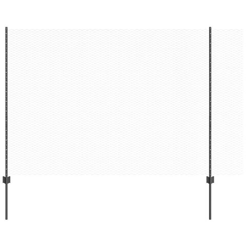 Recinzione esagonale con palo 100 x 1,6 m Grigio Rete - Foto 1