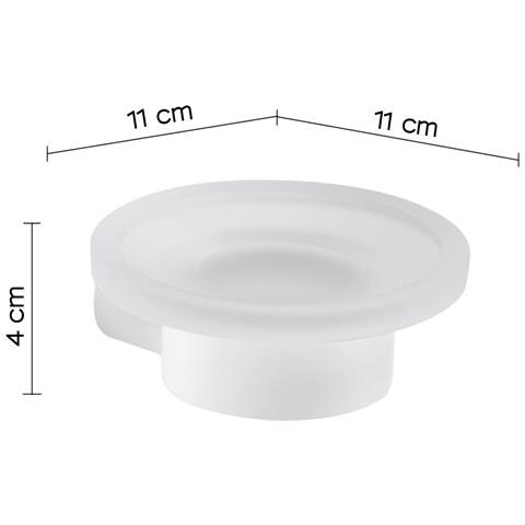 Portasapone Da Muro In Ottone E Cromall Pi11 Serie Pirenei Bianco Opaco - Foto 2