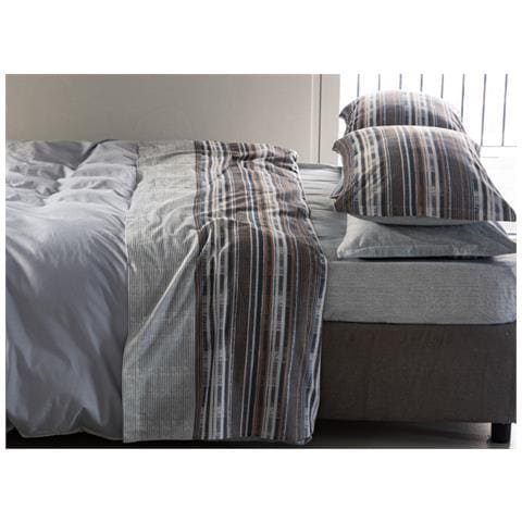 Completo Lenzuola Letto In Flanella 100% Puro Cotone Modello Bormio Dis. 2507 1 Piazza Singolo Grigio 2507 - Foto 1