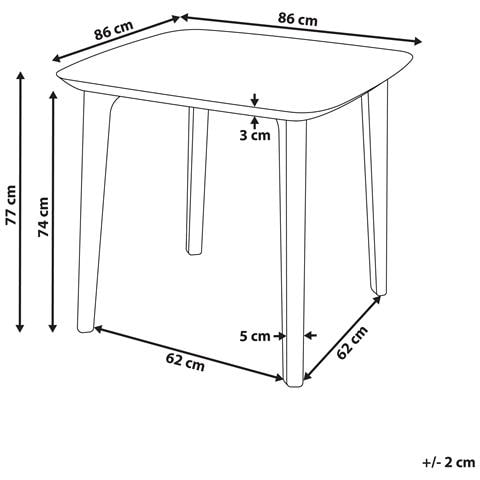 Tavolo Da Pranzo Da Giardino Sorico 86 Cm 86 Cm Beige Chiaro - Foto 7