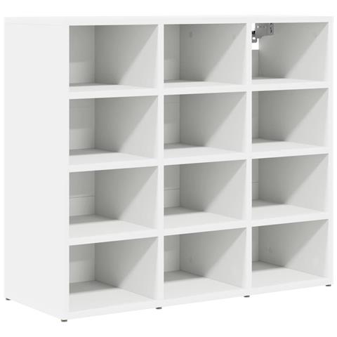 Scarpiera Bianco 77.5 x 30 x 67 cm Legno multistrato - Foto 1