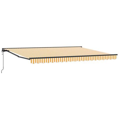 Tenda Retrattile Arancione e bianco 450x300 cm Tessuto - Foto 1