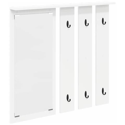 Appendiabiti a muro Bianco 84 x 10 x 80 cm Legno multistrato - Foto 1