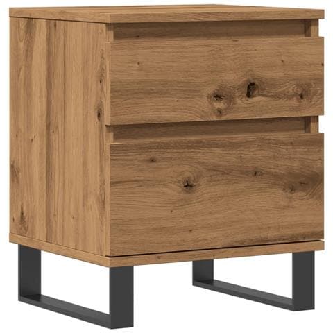 Comodino Rovere Artigianale 40x35x50 cm in Legno Multistrato - Foto 1