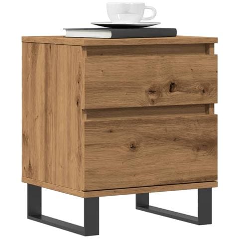 Comodino Rovere Artigianale 40x35x50 cm in Legno Multistrato - Foto 2