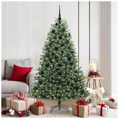 Albero di Natale Artificiale con Rami Pieghevoli Verde 180 cm - Foto 2