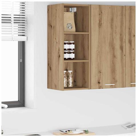 Armadio pensile Riga Rovere artigianale 30 x 29,5 x 80 cm - Foto 2