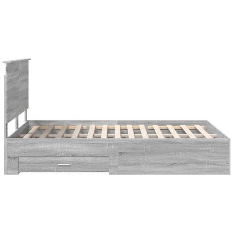 Struttura del letto con testiera Grigio Sonoma 135 x 190 cm - Foto 9