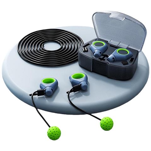 Corda Per Saltare Ad Anello Da Dito A Doppio Uso Per Fitness Cardio Portatile Green - Foto 1