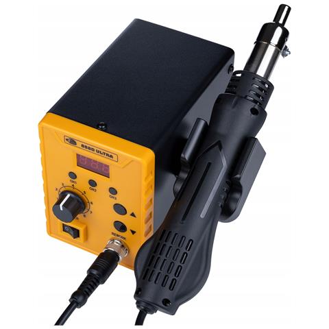 Stazione Saldante Hot Air 700w 858d Ultra - Regolazione Temperatura 100-500°c | 3 Memorie | Set Con Saldatore 80w E Tappetino 500°c - Foto 2